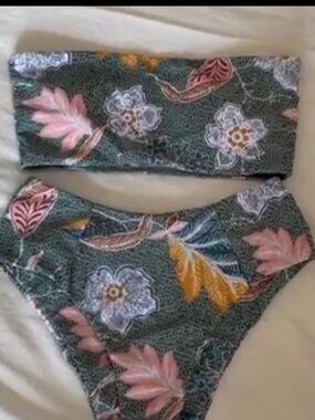 Floral Bandeau bikini and bottom